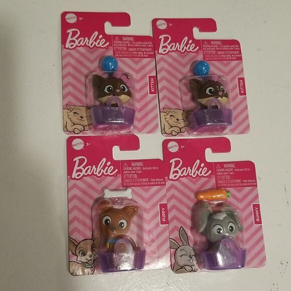 Barbie Pet Basket Carrot lot  Accessories Collectable Mini Figures by Mattel 4 - Picture 1 of 2